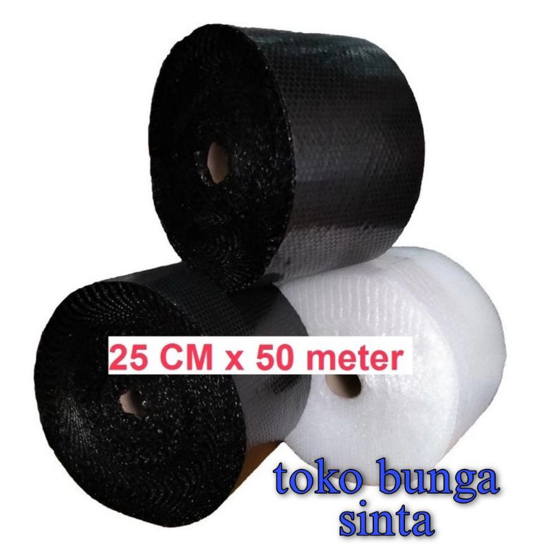 

bubble wrap ukuran 25cm × 50 meter murah