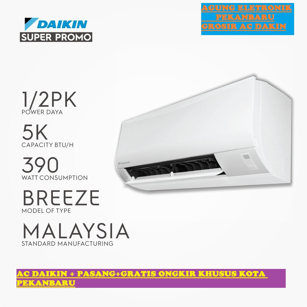 PROMO MURAH AC Split Daikin [STP AV] 1/2 PK & 1 PK - PEKANBARU ONLY+PASANG