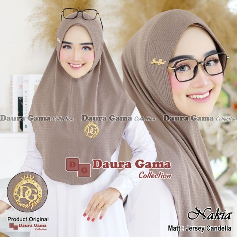 Hijab/jilbab instan Jersey, bergo simple pet nakia original Dauragama