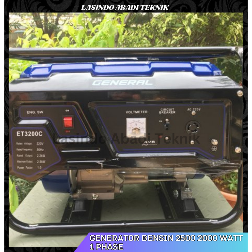 General Genset Generator Bensin 2500 2200 Watt Electric Starter Start ET 3200 CE ET3200CE ORIGINAL T