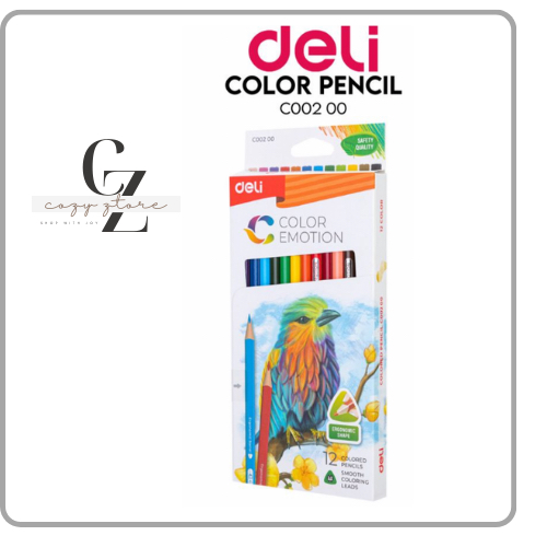 

eli Pensil Warna Kayu 12/18/24/36 Warna leads berkualitas tinggi pewarnaan extra halus EC00230