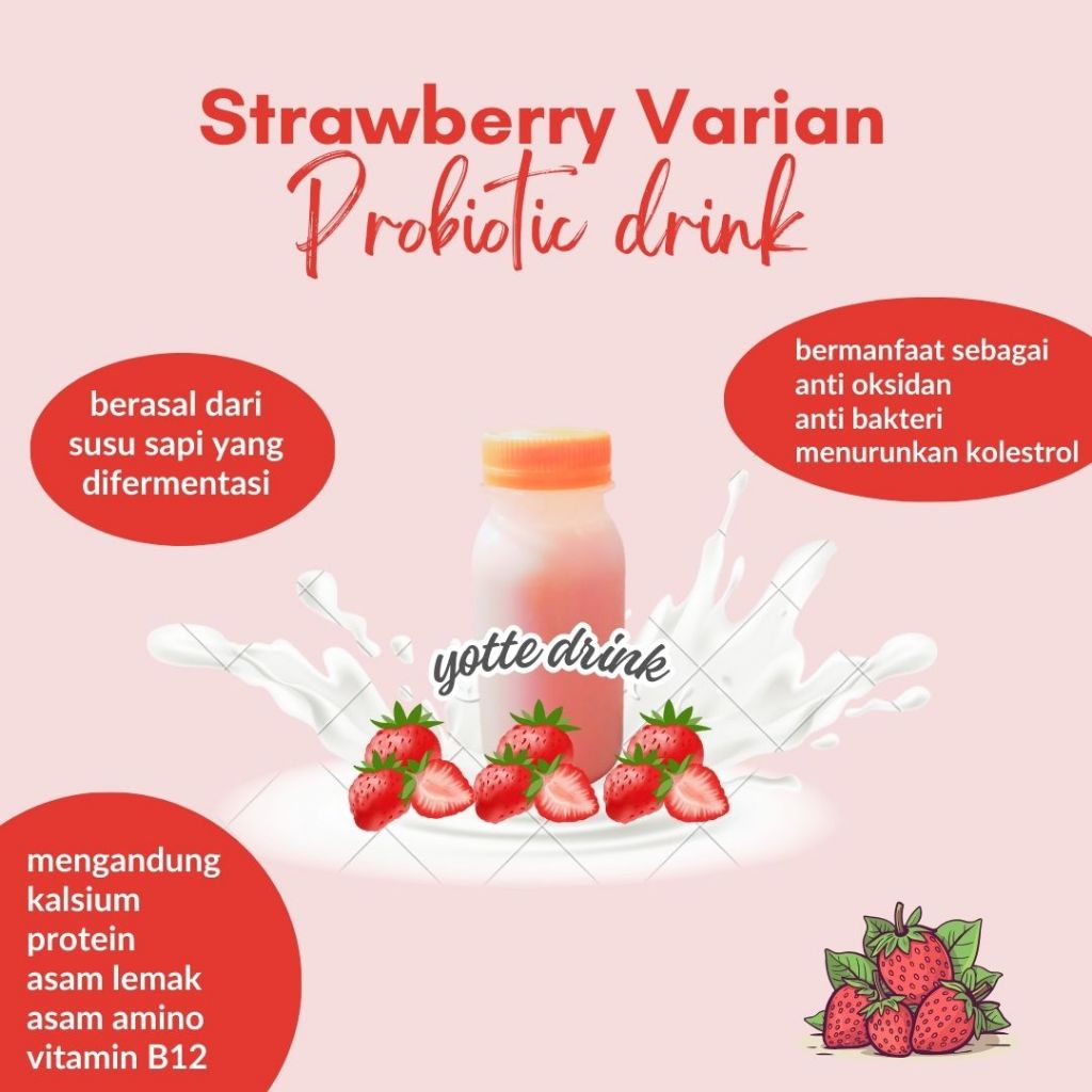 

Yotte drink premium probiotic drink - Strawberry varian