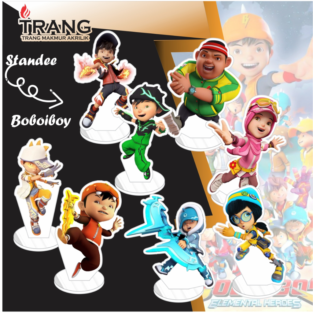 Standee Figure Akrilik Boboiboy / Standing Action figure Acrylic Boboiboy