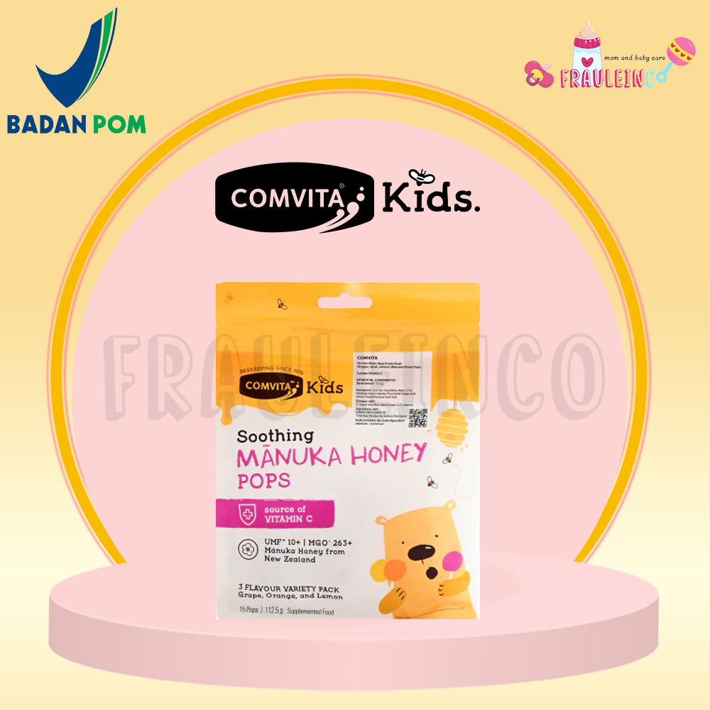 

*FRAULEINCO* Comvita Kids Soothing Pops with UMF 10+ Manuka Honey Permen Madu Asli 100% Alami Original New Zealand