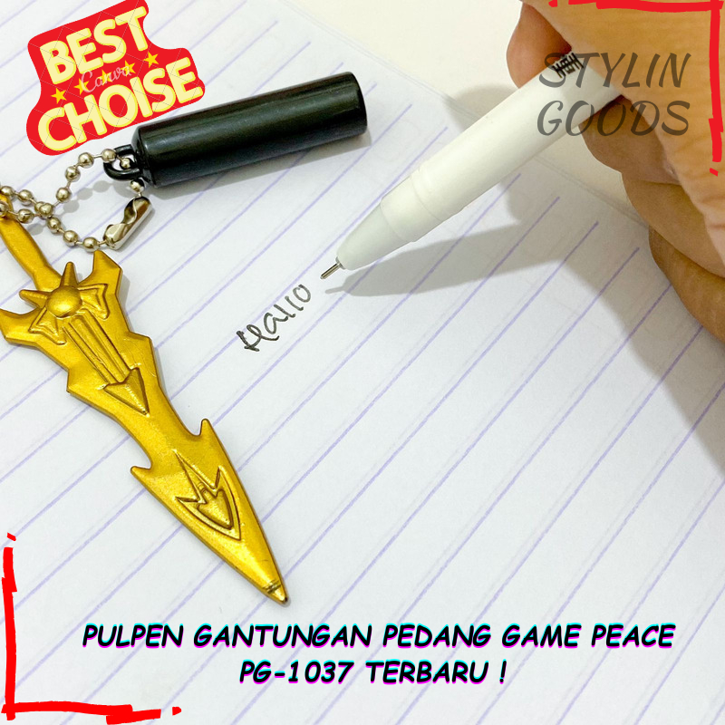 

PULPEN GANTUNGAN PEDANG GAME PEACE PG-1037 BOLPEN PENA TINTA HITAM TERBARU ALAT TULIS SEKOLAH KANTOR MURAH BISA COD