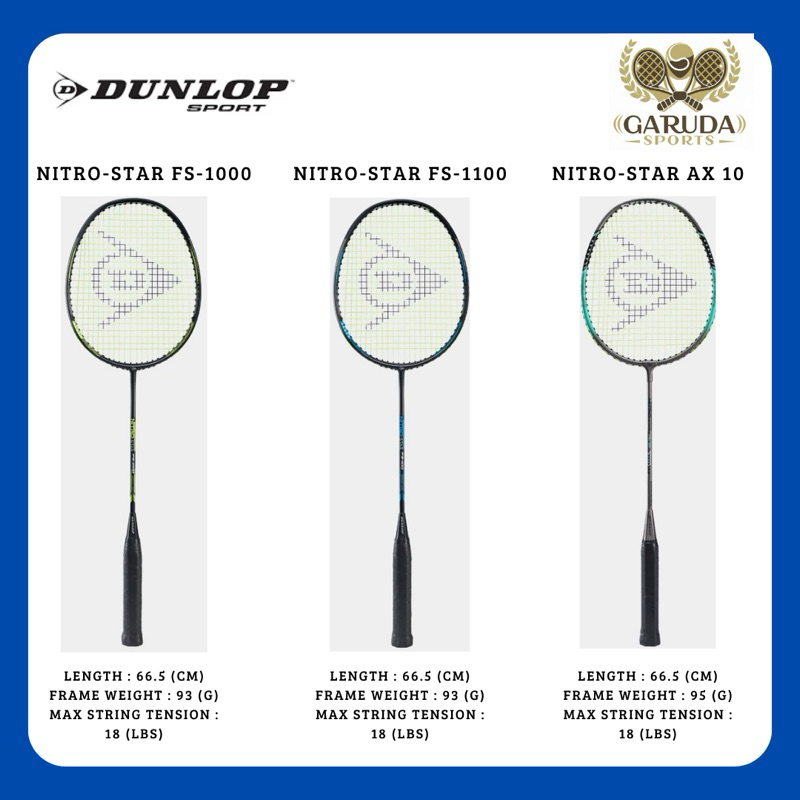 Raket Bulu Tangkis / Badminton NITRO STAR FS-1000 | FS-1100 | STAR AX 10
