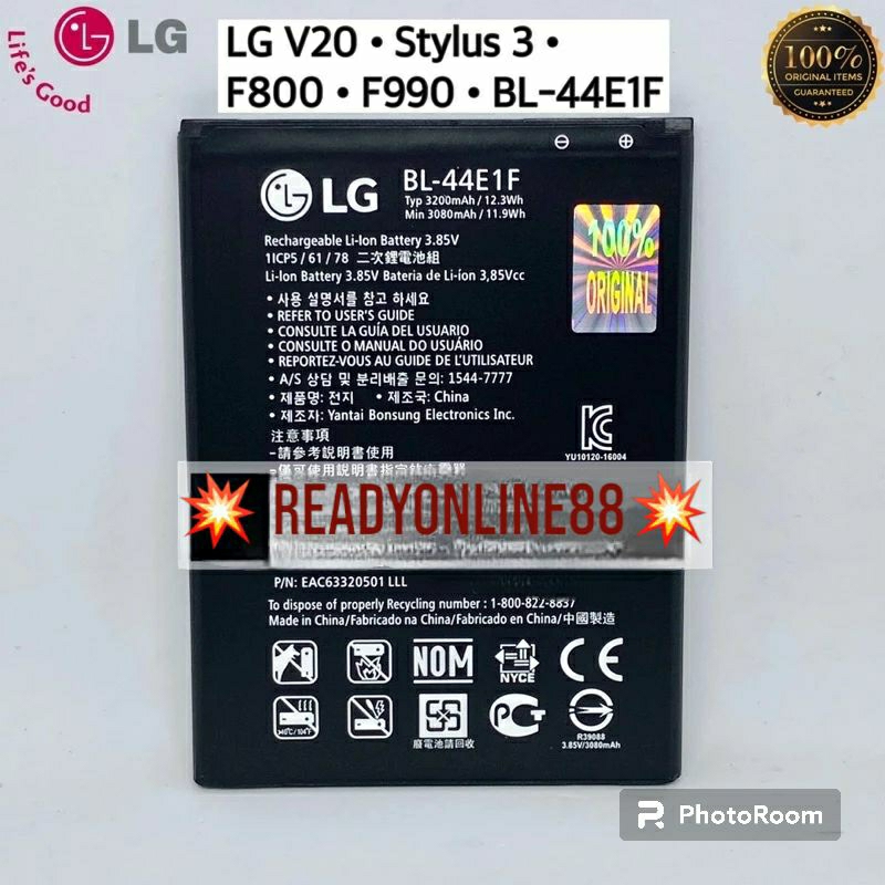 Baterai Batre LG V20 Stylus 3 BL-44E1F F800 H990 Original