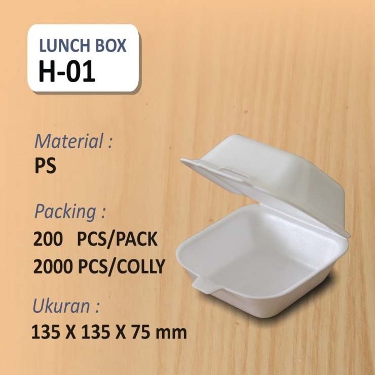 Lunch Box Styrofoam / Sterofom Burger / Seblak 200 Pcs