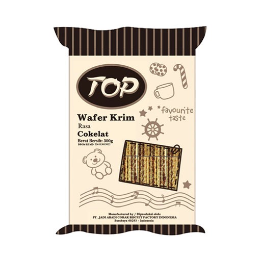 

TOP Wafer Krim rasa cokelat 300 gram