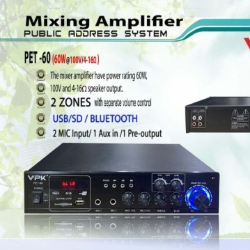 Mixing Amplifier VPK PET 60 / VPK PET-60 / VPK PET60 60 watt Original