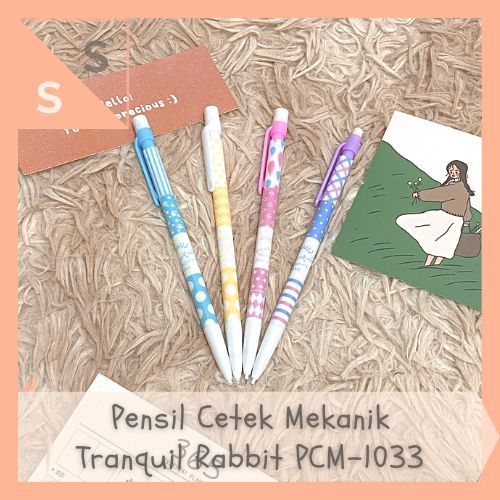 

[simplyshop] Pensil Cetek Mekanik Pastel / Mechanical Pencil + Penghapus Fancy Stationery Tranquil Rabbit Kelinci 0.5 mm Pastel Miniso Daiso Alat Tulis Polos Sekolah Anak ATK Grosir