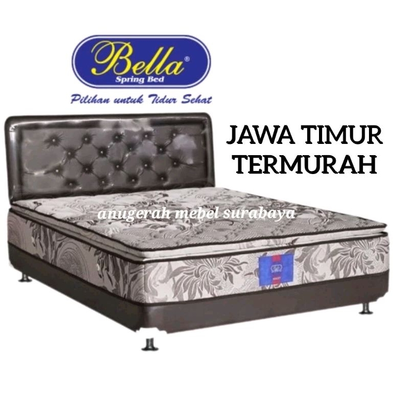 Set Springbed Bella Maxy Plush Top Garansi 10 Tahun (JAWA TIMUR)