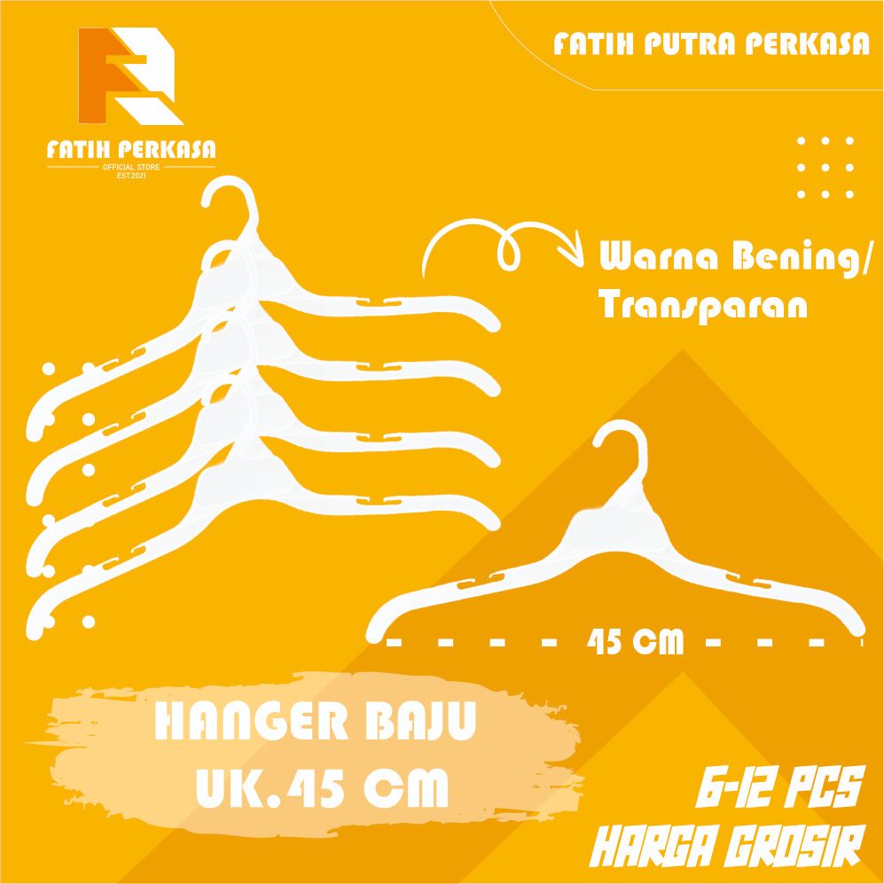 HANGER BAJU DEWASA UK 45 CM (12 PCS )