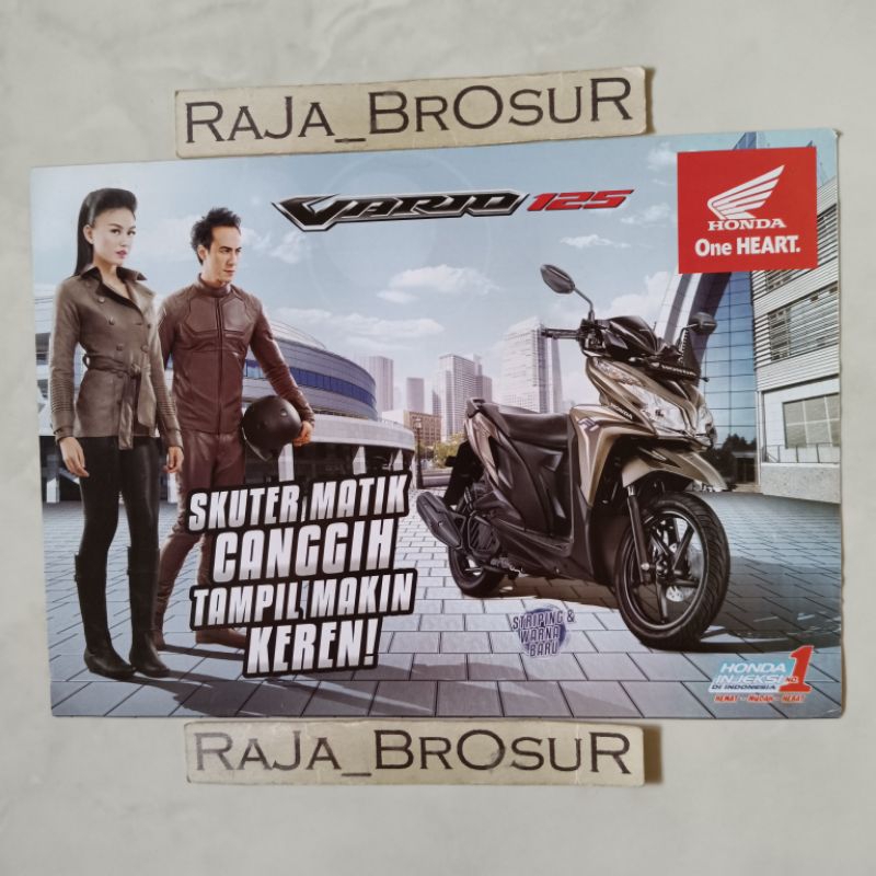 Poster brosur katalog flyer Honda Vario 125 Vario125 Techno Idling Stop 2015