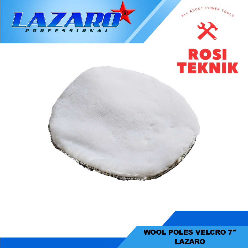 Wool Poles Putih Sponge Velcro Pad Wol Polish Compound Coating Detailing Wax Mobil Motor 7”