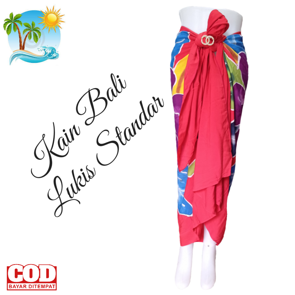 kain pantai motif Lukis Cantingan Tangan Standar - sarung pantai bali - kain pantai bali - sarung ba