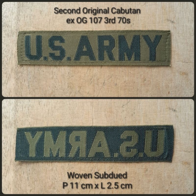 Patch Woven Subdued Issue Us Army Second Original Cabutan OG 107 3rd