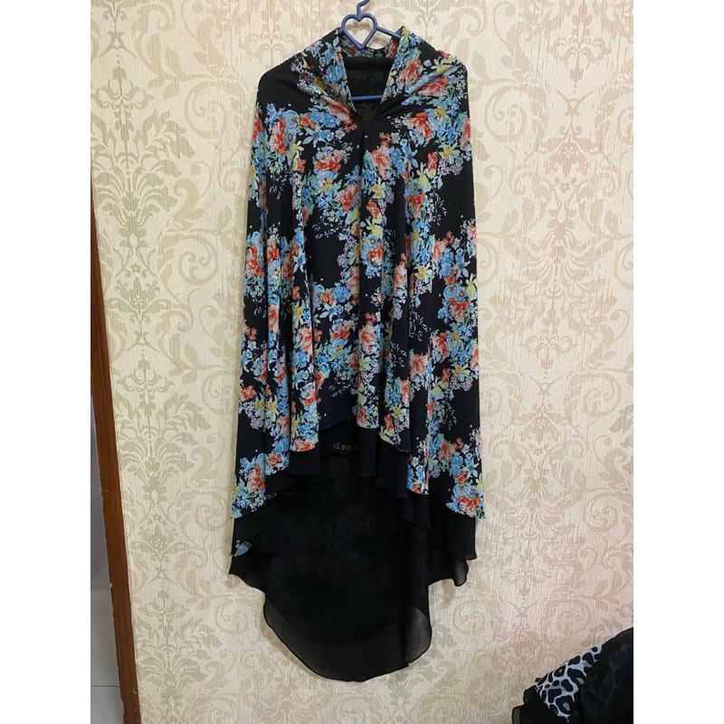 khimar syari sisesa 2 layer motif