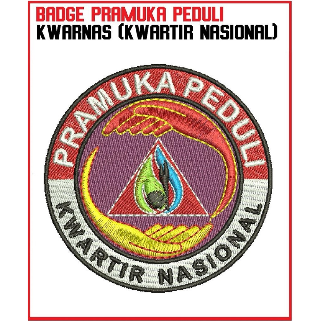 Badge Pramuka Peduli (full bordir)