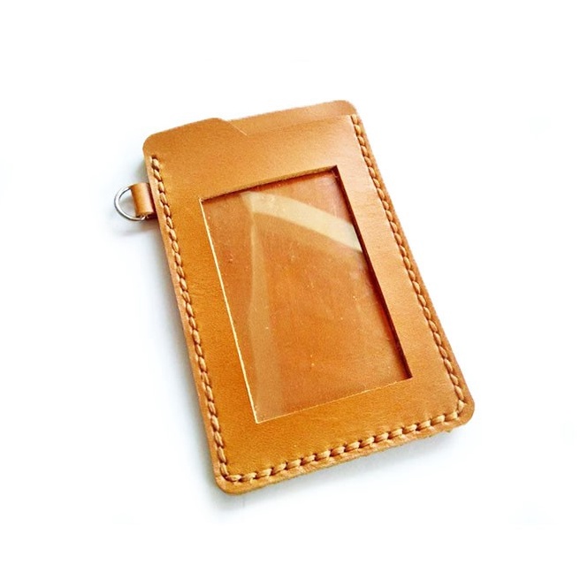 

MODEL DWK757 Name Tag Id Kulit Asli Warna Tan - Tempat Id Card. Gantungan Id Card -