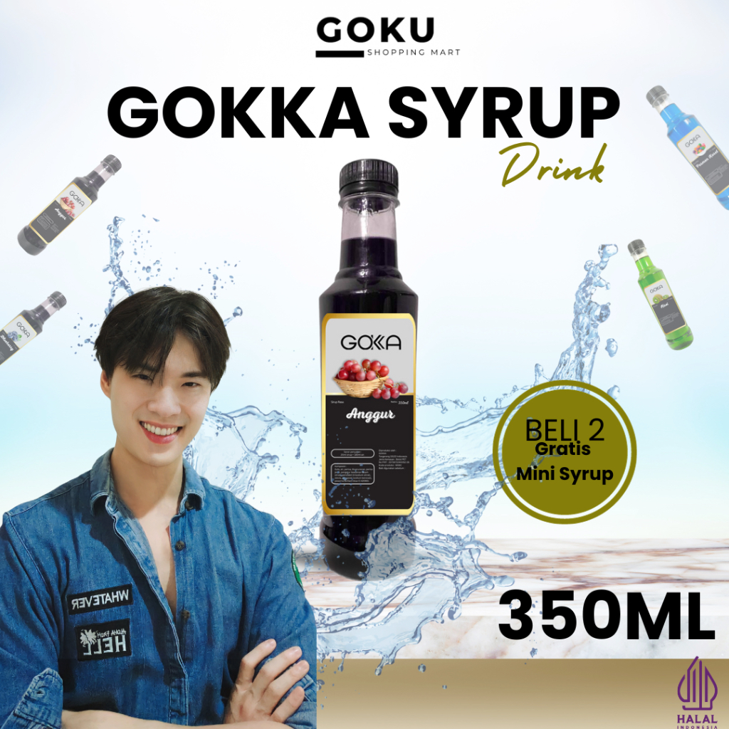 

Minuman Sirup 350ml Gokka Syrup Rasa Anggur