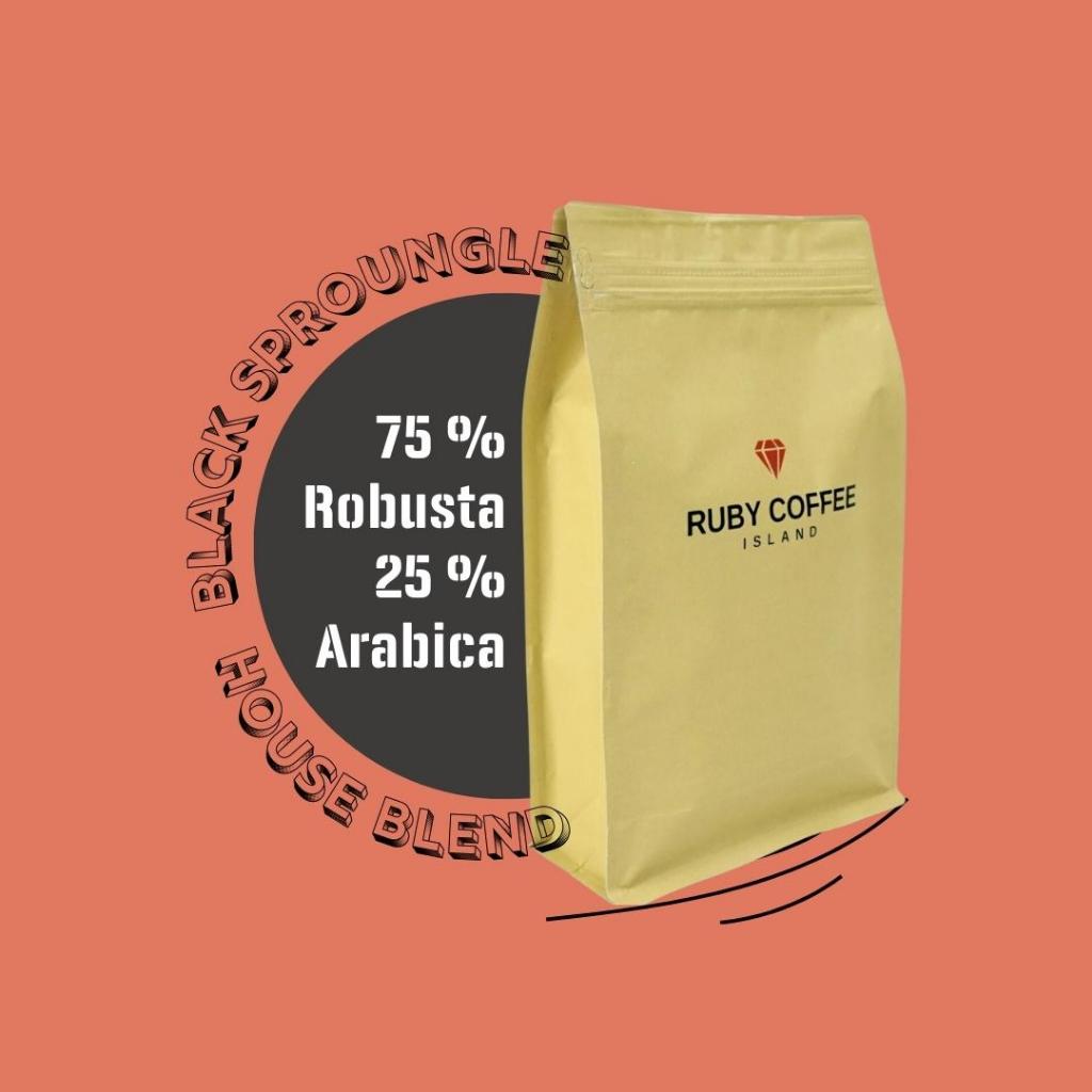 

Black Sproungle (House Blend) 75% Robusta 25% Arabica 200g