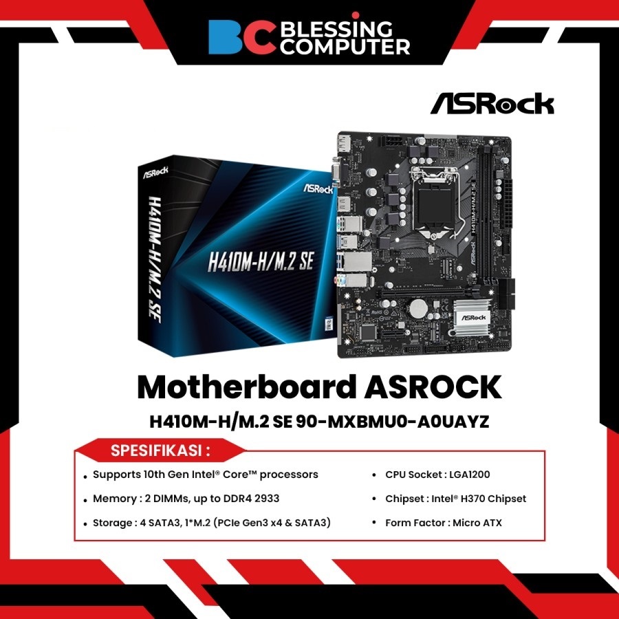 Motherboard ASROCK H410M H/M.2 SE 90 MXBMU0 A0UAYZ