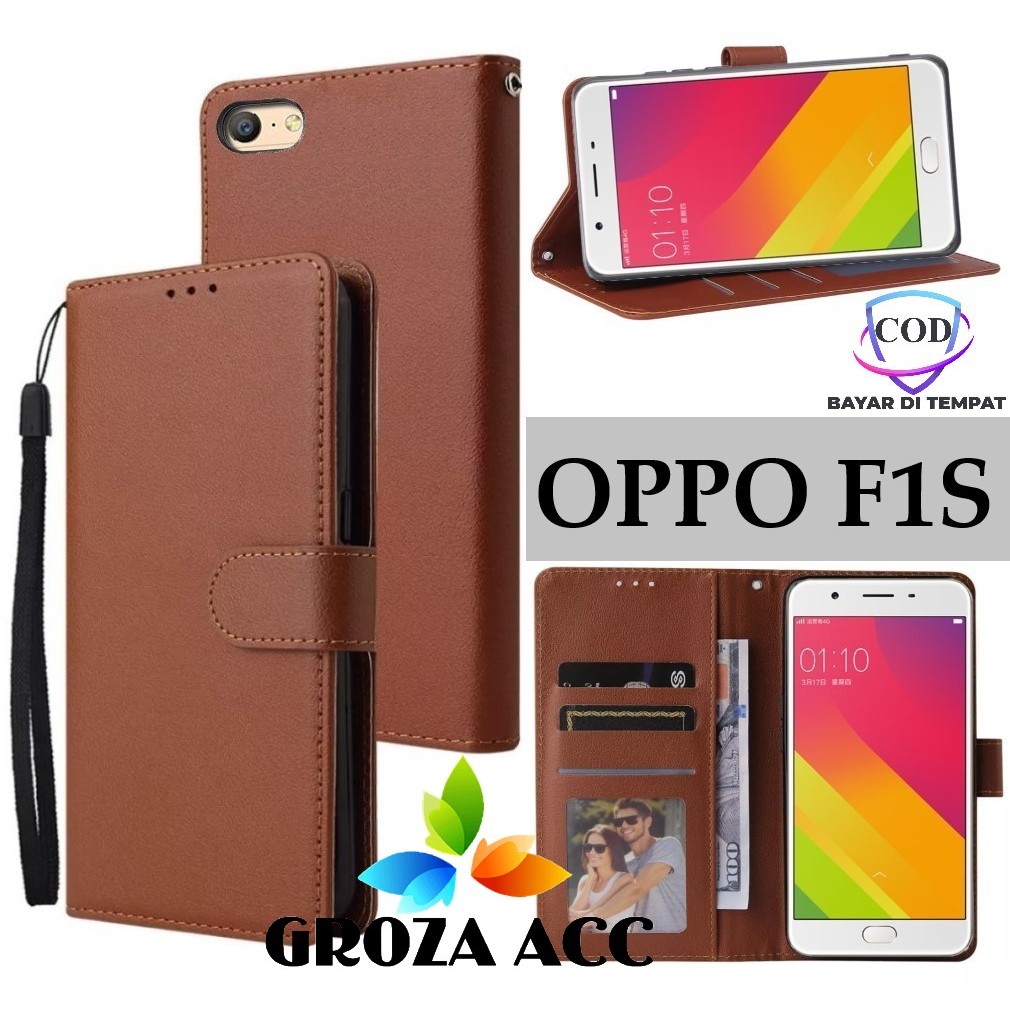 Flip Case OPPO F1S Case Wallet Kulit Casing Dompet Case Wallet Leather Flip Case OPPO F1S Casing hp 