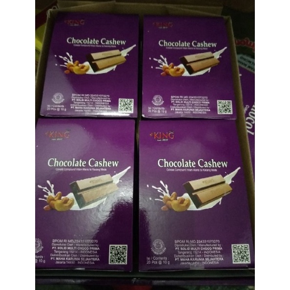 

✨SHOPEE MALL✨ dking coklat Cashew 1 dus isi 4pak (cklt isi kacang mede) gas !!