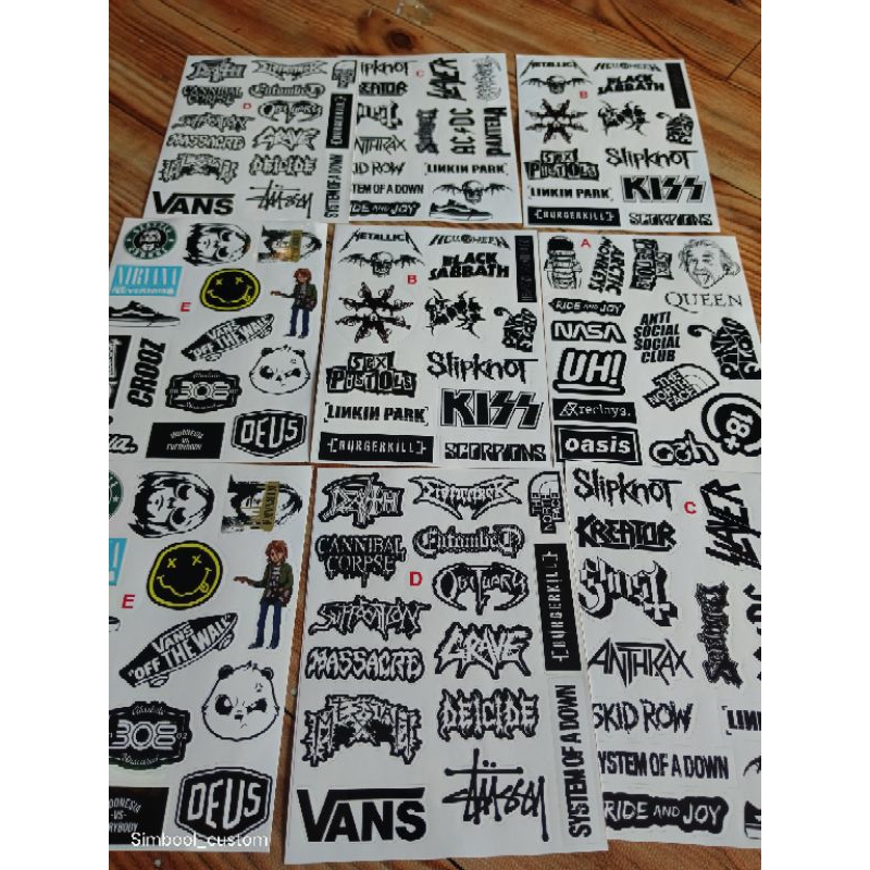 STIKER PACK STIKER HARDCORE METAL STIKER HELM STIKER AESTHETIC