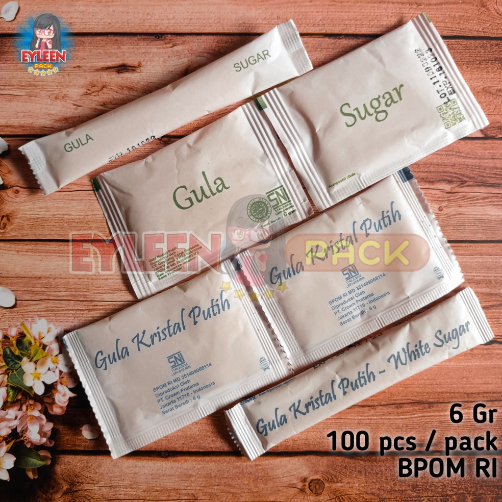 

83 White Sugar Sachet / Gula Putih Sachet isi 100 pcs ( Kotak / Batang ) ✺Grosir