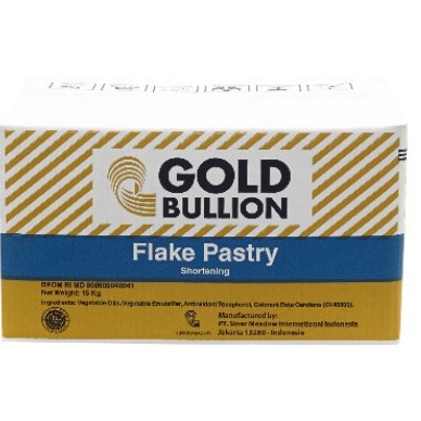 

[KODE PRODUK HT0WH9049] KORSVET GOLD BULLION FLAKE PASTRY (SHORTENING) "250gr