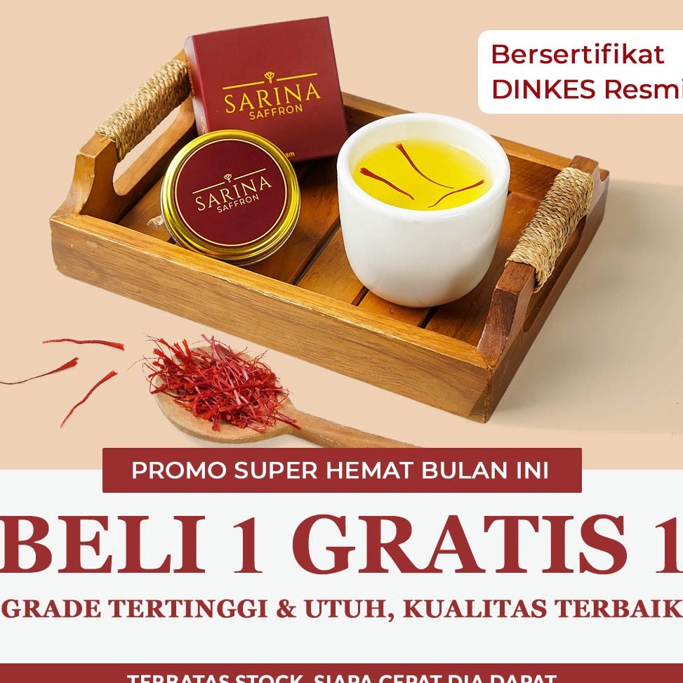 

[KODE PRODUK FLKJU3640] PROMO! Saffron Super Negin BELI 1 GRATIS 1 (Finest Quality A++ ) 100% Original Iran