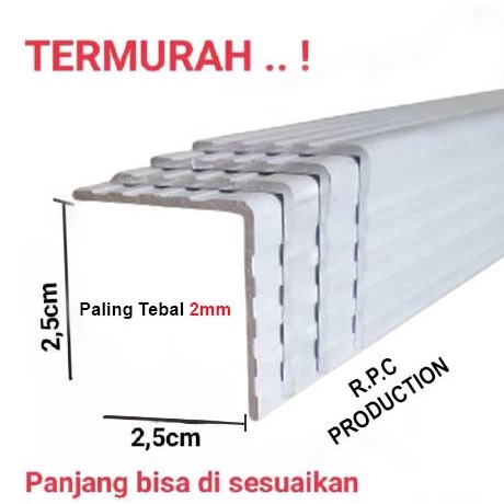 Terbaik LIST ALUMUNIUM L 3 meter Lis alumunium L List L Lis L Alumunium siku serbuuu 