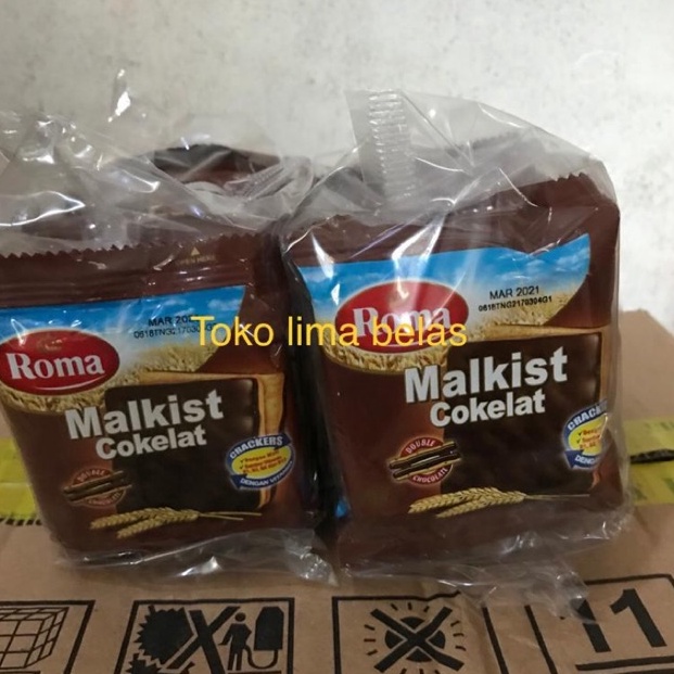 

modelTipe QGZ662 Roma Malkist Coklat kemasan Sachet / RENCENG 21 Gram. 1 Pack isi 10 Sachet