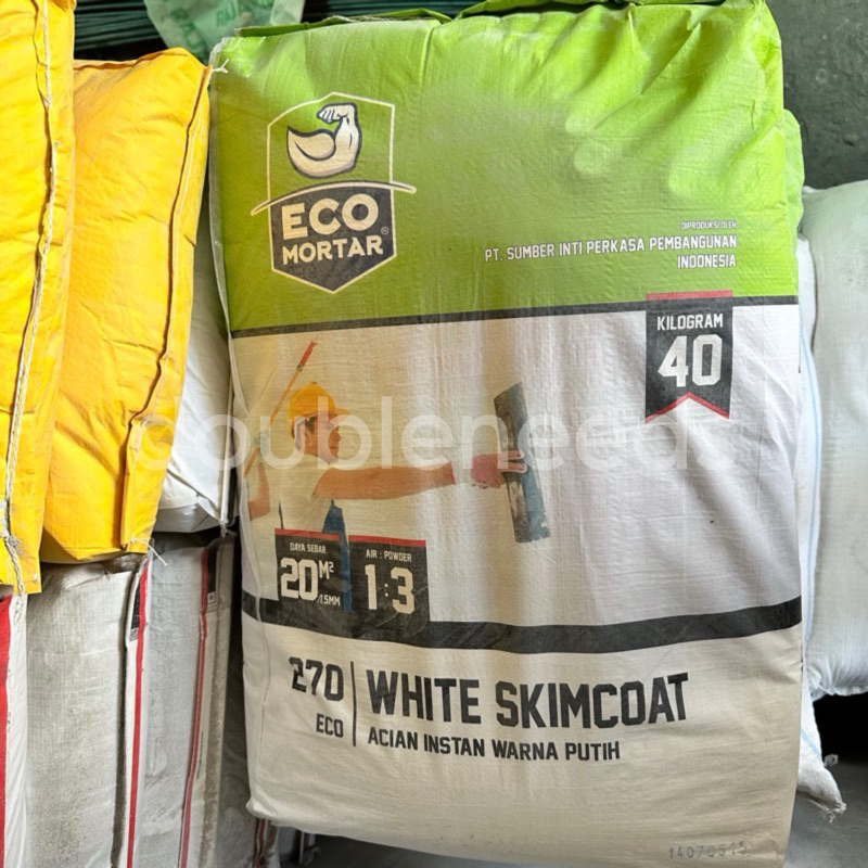 ECO 270 WHITE SKIMCOAT 1SAK 40KG / SEMEN ACIAN PUTIH