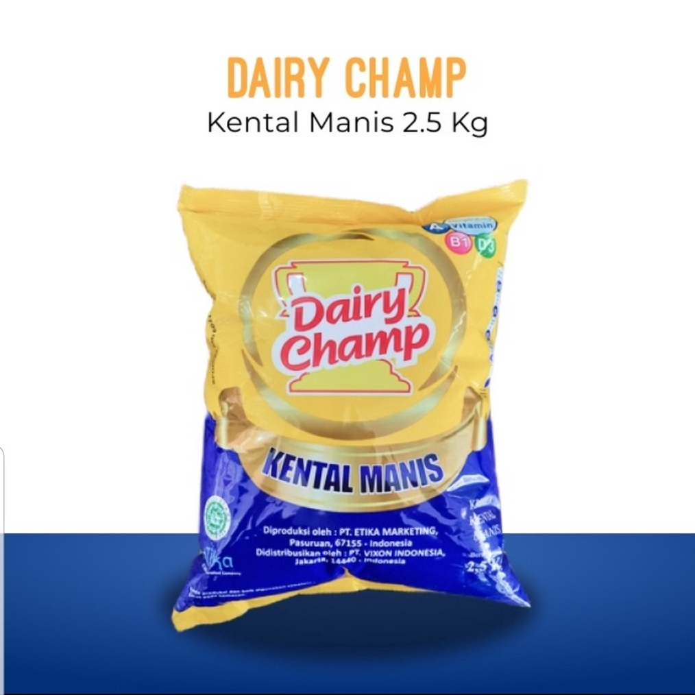 

12.12 SALE Susu Krimer Kental Manis SKM Dairy Champ bantal 2,5 kg murah