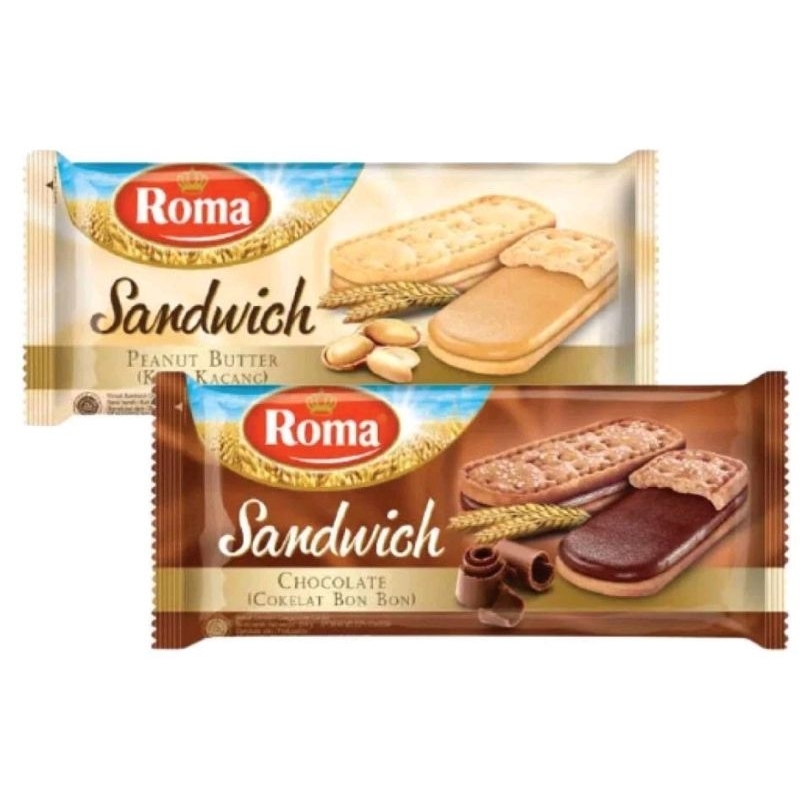 

Roma Sandwich Coklat/ Kacang 189gr