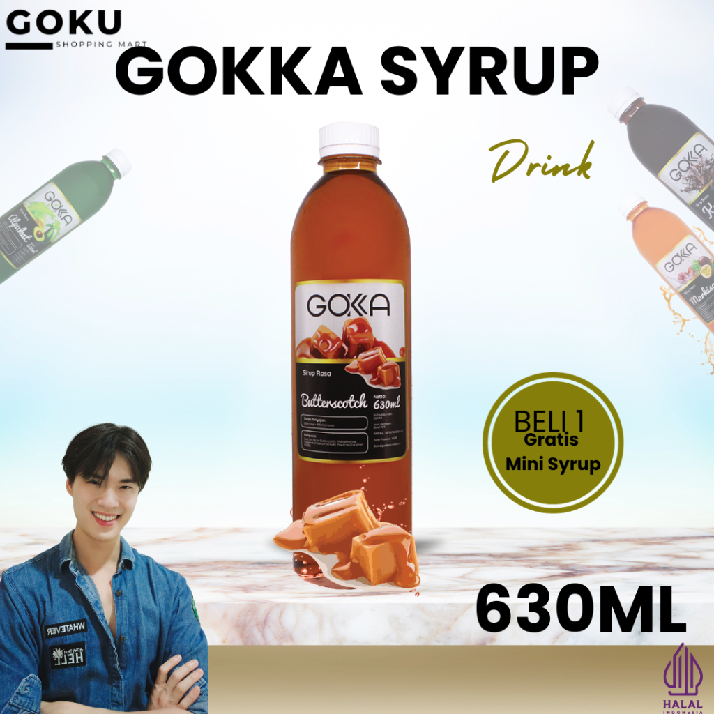 

Minuman Sirup 630ml Gokka Syrup Rasa Butterscotch