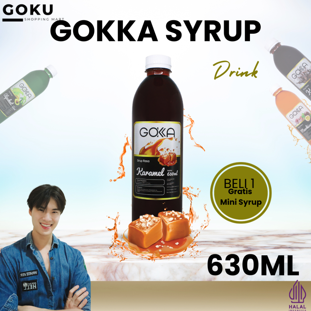 

Minuman Sirup 630ml Gokka Syrup Rasa Karamel / Caramel