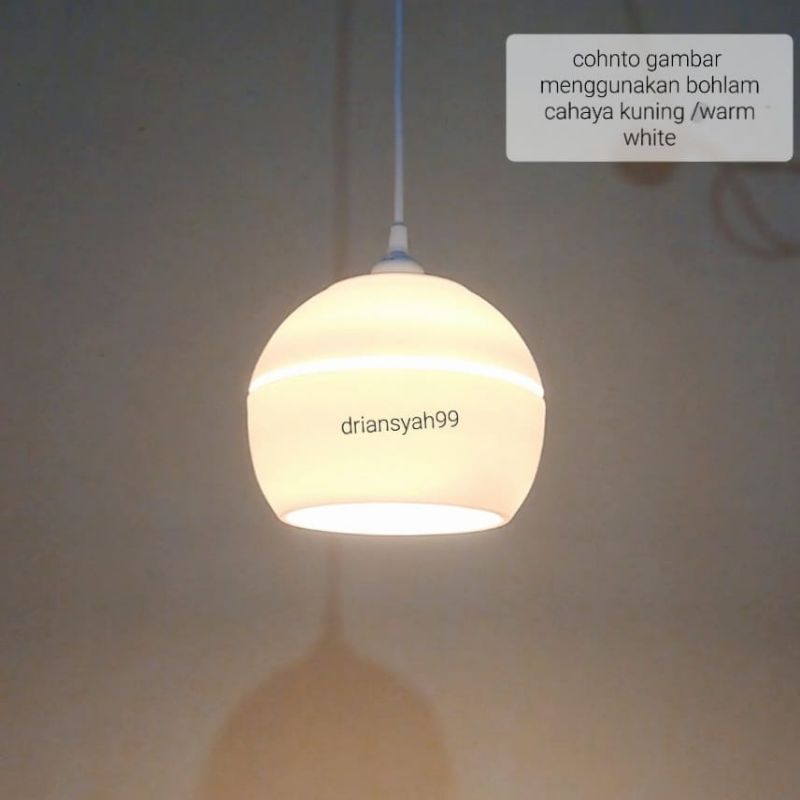 [full putih] lampu gantung bulat lampu hias minimalis