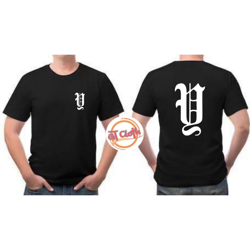 LOGO Inisial Nama Huruf Y Baju Kaos Distro Premium Pria Wanita