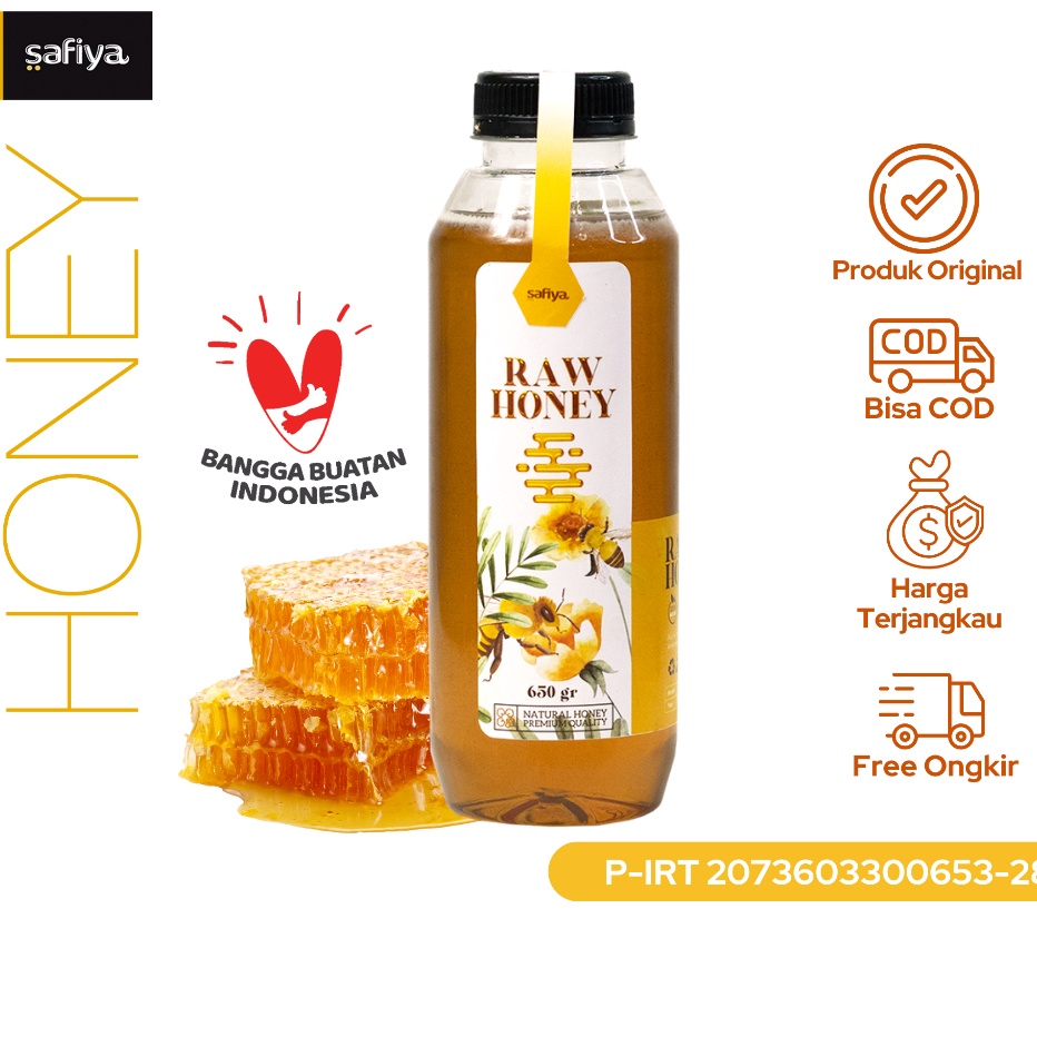 

[KODE FPYCW] Madu Murni 650 gr Raw Honey Madu Asli Authentic Safiya Food