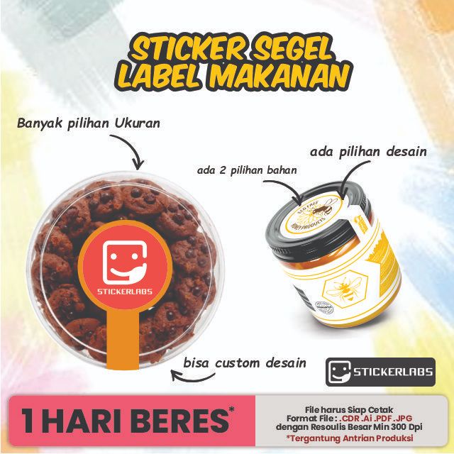

Stiker Label Seal kue toples Sticker Label produk makanan kue nastar minuman susu kurma botol