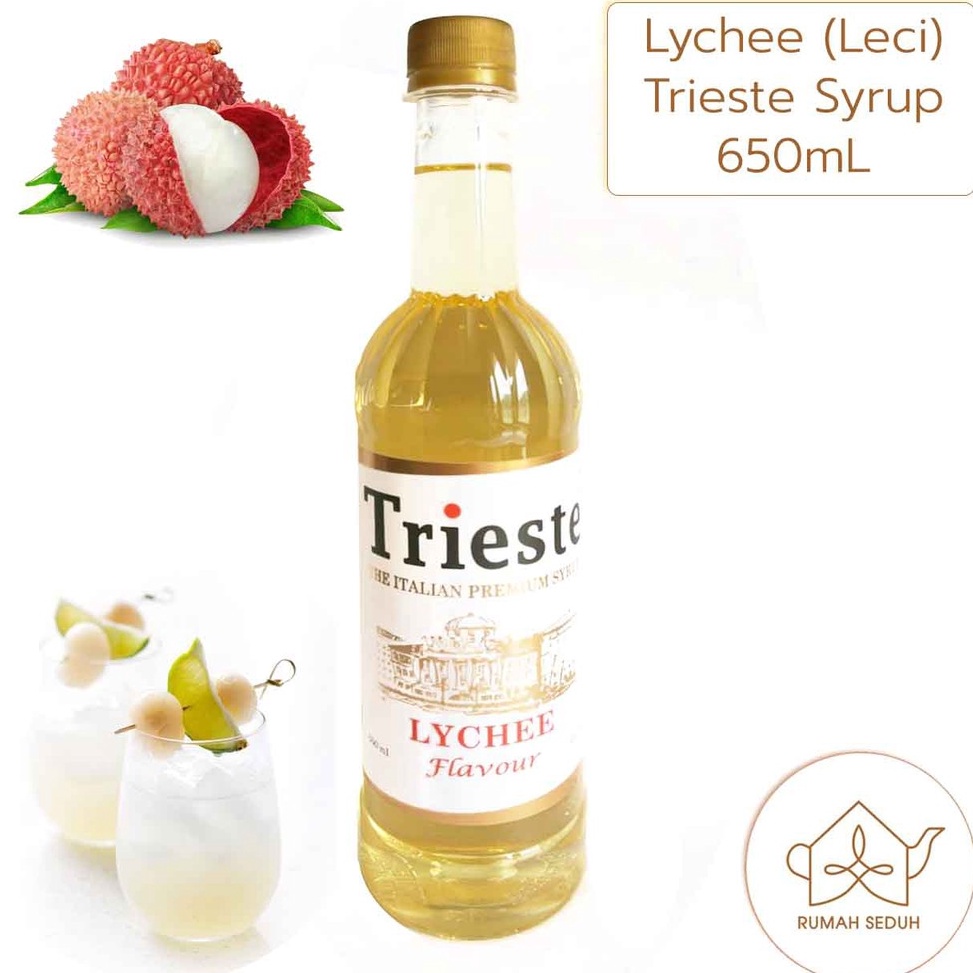 

58 650 mL Trieste Lychee Syrup - Sirup Litchi - Sirop Leci Letci Strop Premium 35