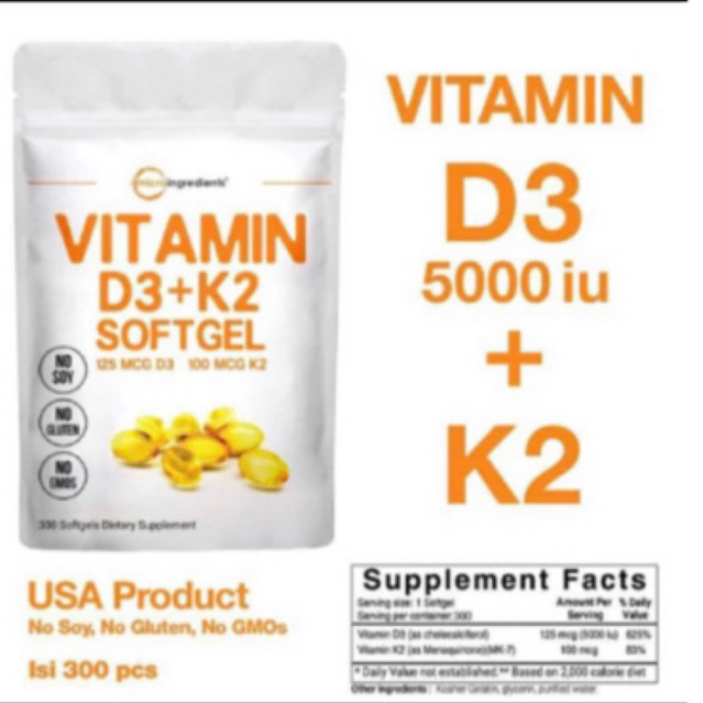 Vitamin D3 + K2 softgel