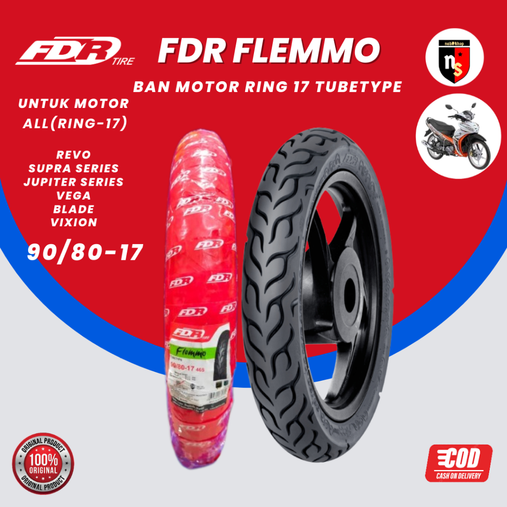 Ban Motor  FDR Flemmo 90/80 Ring 17 Tubetype