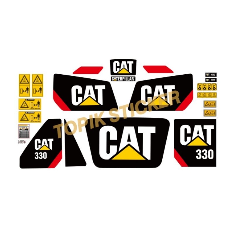 Stiker Excavator CATERPILLAR CAT 330 , Stiker Alat Berat