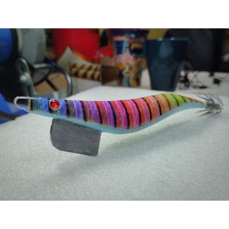 MOTIF LANGKA umpan cumi egi eging squid jig udang udangan jig kapela egi handmade