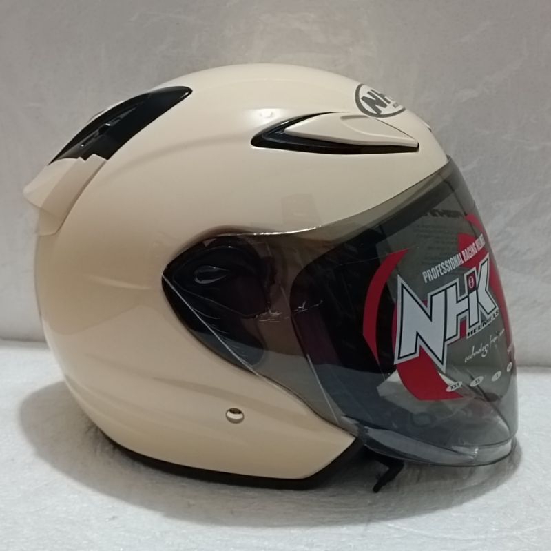 HELM NHK R6 S SOLID CREAM ORIGINAL